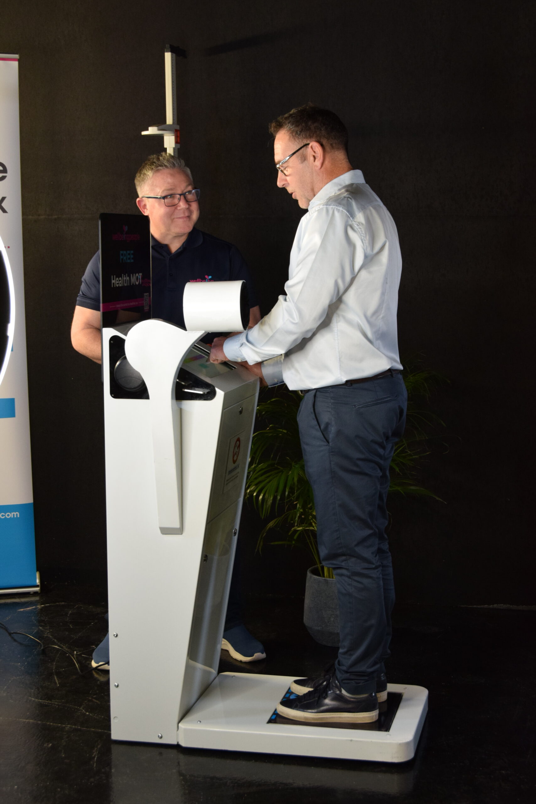 Man using the Interactive Health Kiosk